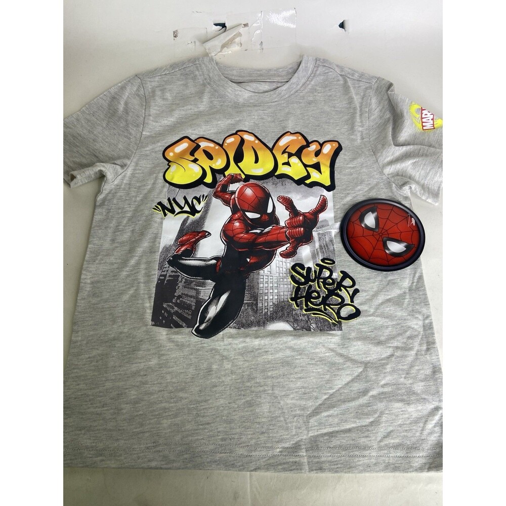 Marvel Spider-Man Spidey Superhero Short Sleeve Tee T-Shirt Top Boys Size 7